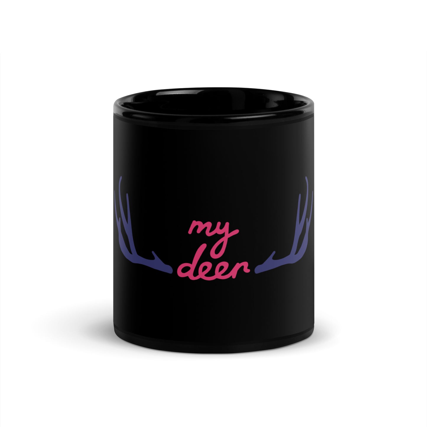 Black Glossy Mug my deer